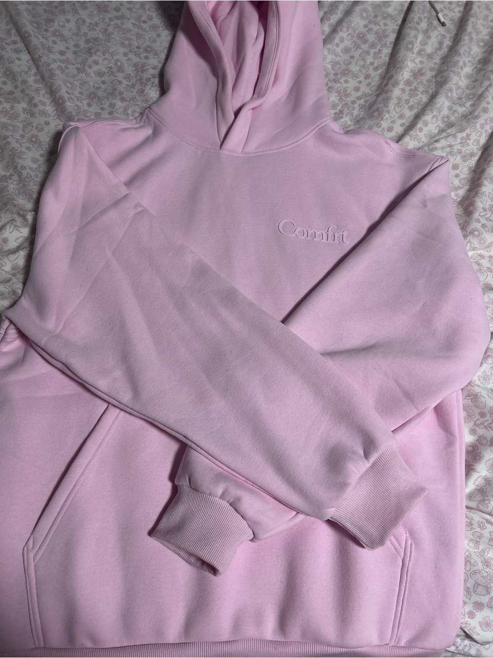 Comfort Colors Pink Hoodie Sweatshirt - Soft Crewneck Pullover